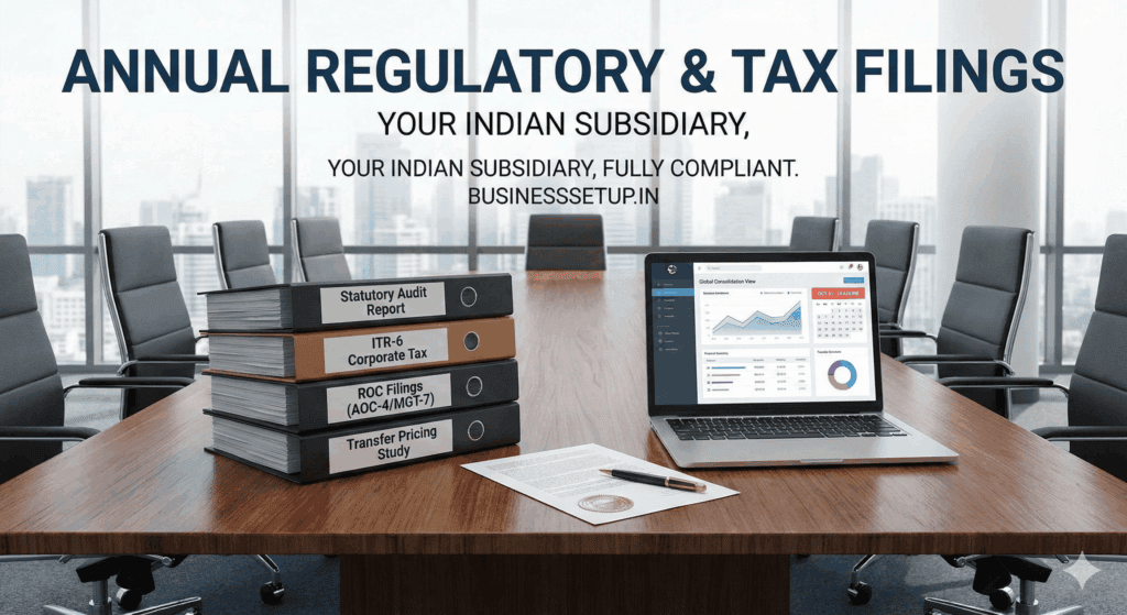 Regulatory & Tax Filings for Indian Subsidiaries | Business Setup.